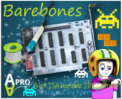 Picture of BAREBONES DIY KIT XT-IDE ATA CF 8 BIT ISA CARD FOR RETRO COMPUTERS BOOT ROM
