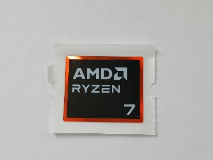 Picture of NOS GENUINE AMD RYZEN 7 STICKER BLACK WITH ORANGE FRAME - UK SELLER