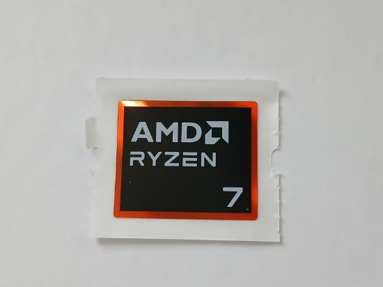 Picture of NOS GENUINE AMD RYZEN 7 STICKER BLACK WITH ORANGE FRAME - UK SELLER