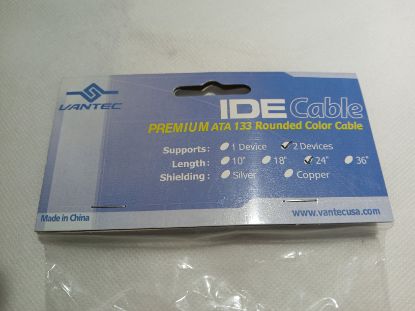 Picture of NOS PREMIUM IDE CABLE ROUNDED ATA 133 FOR 2 DEVICES 24 INCH LONG