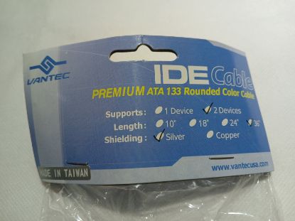 Picture of NOS PREMIUM IDE CABLE ROUNDED ATA 133 FOR 2 DEVICES 36 INCH LONG