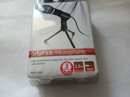 Picture of TRUST STARZZ DESK MICROPHONE WITH TRIPOD STAND AUDIO JACK OMNIDIRECTIONAL