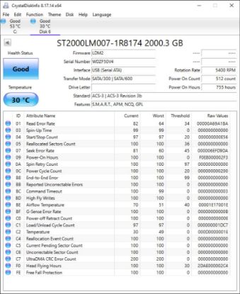 Picture of 7MM ST2000LM007 2TB SLIM 2.5" 2.5 INCH SATA HARD DRIVE HDD 2000GB