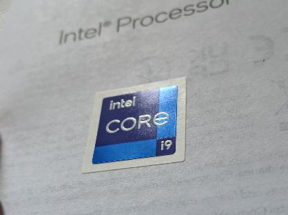 Picture of NOS GENUINE BLUE INTEL CORE i9 STICKER WITH BOOKLET
