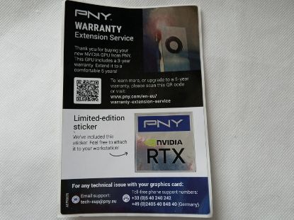 Picture of NOS GENUINE PNY NVIDIA RTX LIMITED EDITION METAL FILM STICKER