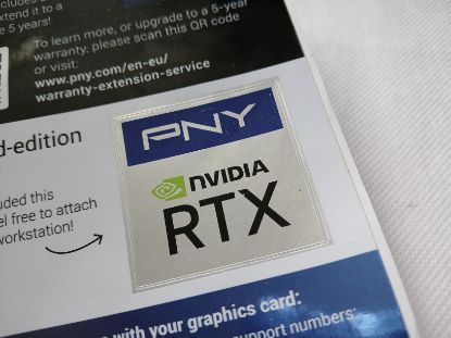 Picture of NOS GENUINE PNY NVIDIA RTX LIMITED EDITION METAL FILM STICKER
