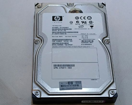 Picture of SAS 1TB 3.5" 7200RPM HP DB1000BABFF 3.5 INCH HARD DRIVE HDD