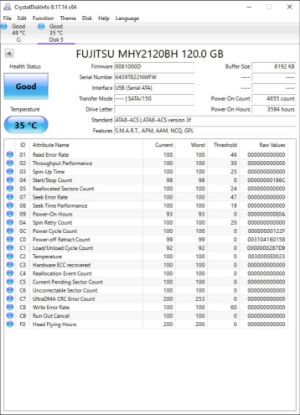 Picture of 120GB SATA 2.5" 2.5 INCH 9.5MM HARD DRIVE HDD WORKING NO BADS