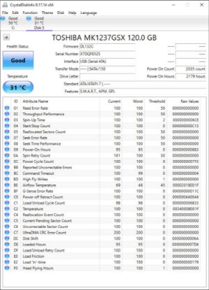 Picture of 120GB SATA 2.5" 2.5 INCH 9.5MM HARD DRIVE HDD WORKING NO BADS