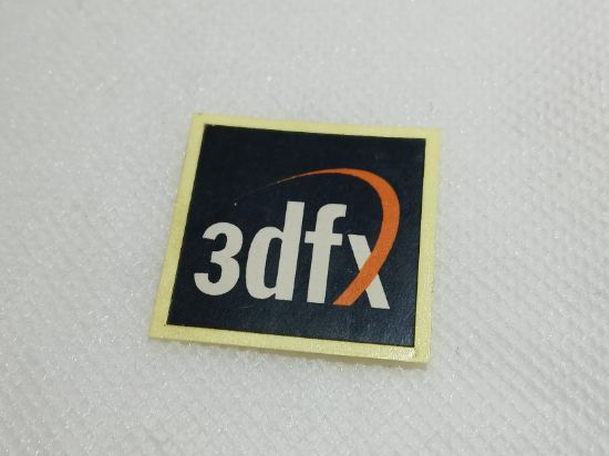 Picture of BLACK 3DFX PC RETRO STICKER BADGE HAND FINISHED MATTE