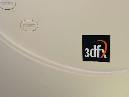 Picture of BLACK 3DFX PC RETRO STICKER BADGE HAND FINISHED MATTE