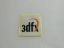 Picture of WHITE 3DFX PC RETRO STICKER BADGE HAND FINISHED MATTE