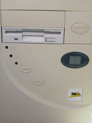 Picture of WHITE 3Dlabs PC RETRO STICKER BADGE HAND FINISHED MATTE