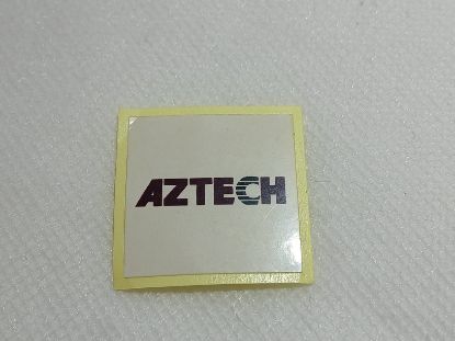 Picture of WHITE AZTECH PC RETRO STICKER BADGE HAND FINISHED MATTE