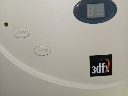Picture of BLACK 3DFX PC RETRO STICKER BADGE HAND FINISHED GLOSS