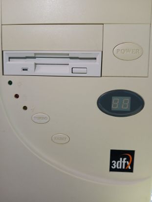 Picture of BLACK 3DFX PC RETRO STICKER BADGE HAND FINISHED GLOSS