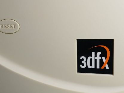 Picture of BLACK 3DFX PC RETRO STICKER BADGE HAND FINISHED GLOSS