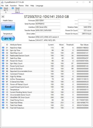 Picture of 250GB SATA 2.5" 2.5 INCH 7MM SLIM HARD DRIVE HDD WORKING NO BADS