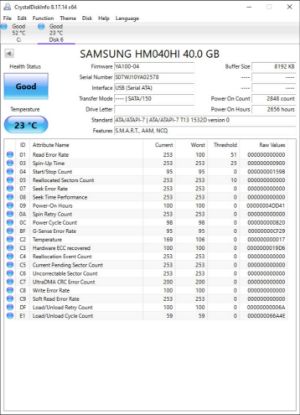 Picture of 40GB SATA 2.5" 2.5 INCH HARD DRIVE HDD WORKING NO BADS