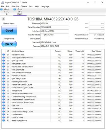 Picture of 40GB SATA 2.5" 2.5 INCH HARD DRIVE HDD WORKING NO BADS