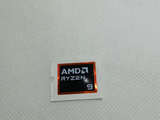 Picture of NOS GENUINE AMD RYZEN 9 STICKER BLACK WITH ORANGE FRAME
