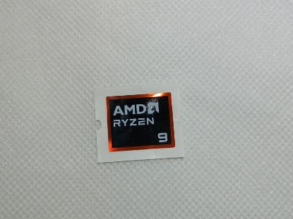 Picture of NOS GENUINE AMD RYZEN 9 STICKER BLACK WITH ORANGE FRAME