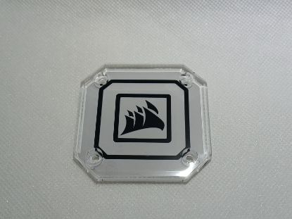 Picture of CORSAIR ICUE H100I H115I H150I ELITE CAPELLIX BLOCK COVER PLATE PUMP CAP WHITE