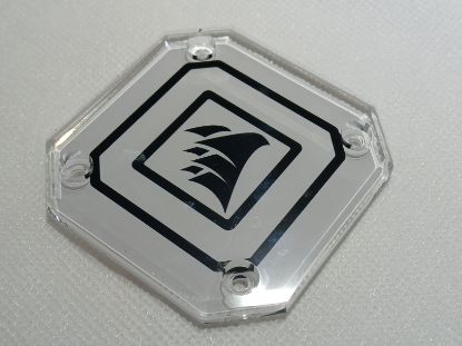 Picture of CORSAIR ICUE H100I H115I H150I ELITE CAPELLIX BLOCK COVER PLATE PUMP CAP WHITE