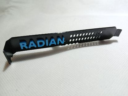 Picture of BLACK PETG HIGH PROFILE BRACKET FOR RADIAN RMS-200 RMS-300 CARD