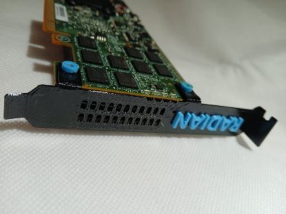 Picture of BLACK PETG HIGH PROFILE BRACKET FOR RADIAN RMS-200 RMS-300 CARD