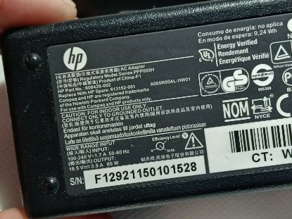 Picture of GENUINE HP 65W Laptop Charger 18.5V 3.5A BIG TIP 7.4mm x 5.0mm