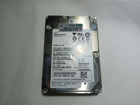 Picture of SAS 600GB 2.5" 15k RPM 12gbps HP EH000600JWCPL 2.5 INCH HARD DRIVE HDD
