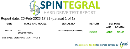 Picture of SAS 146GB 2.5" 10k RPM 6gbps HP EG0146FAWHU 2.5 INCH HARD DRIVE HDD