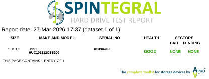 Picture of SAS 1.2TB 2.5" 10k RPM 12gbps DELL HGST HUC101812CSS200 2.5 INCH HARD DRIVE HDD