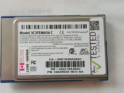 Picture of RETRO 3COM 3C3FEM656C 10/100Mbps LAN + 56K modem 32 BIT 3.3V CARDBUS