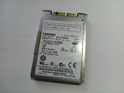 Picture of micro SATA 16PIN 120GB 1.8" TOSHIBA MK1233GSG 1.8 INCH HARD DRIVE HDD