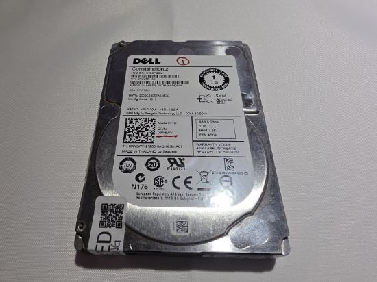 Picture of SAS 1TB 2.5" 7.2k RPM 6Gbps DELL SEAGATE ST91000640SS 2.5 INCH HARD DRIVE HDD
