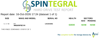 Picture of SAS 1TB 2.5" 7.2k RPM 6Gbps HP HGST MM1000FECVH 2.5 INCH HARD DRIVE HDD
