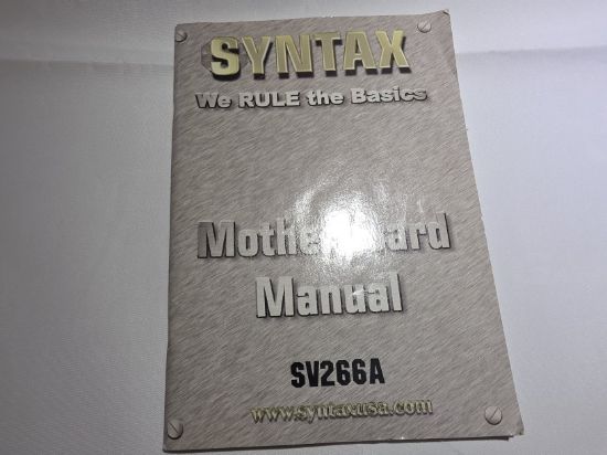 Picture of SYNTAX SV266A MOTHERBOARD USER MANUAL INSTALLATION GUIDE BOOKLET